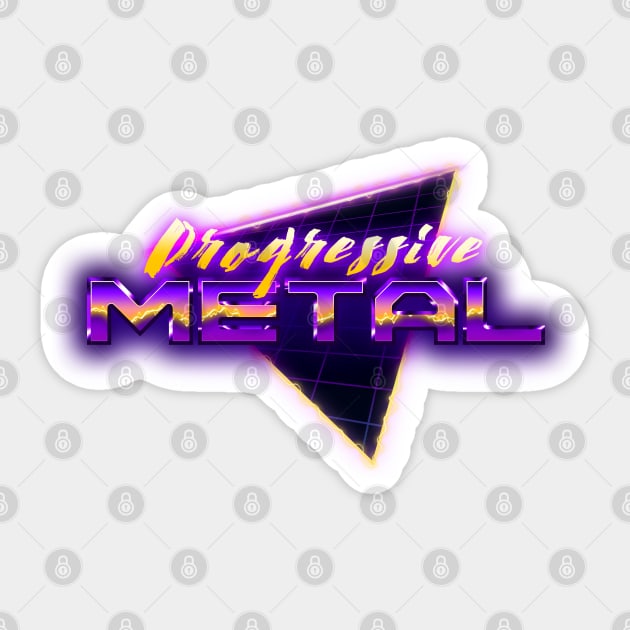 Progressive Metal 80's Style Sticker by argobel13